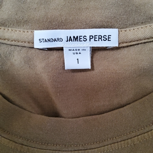 James Perse Crew Neck Tee T-Shirt Top Brown New - Picture 9 of 9